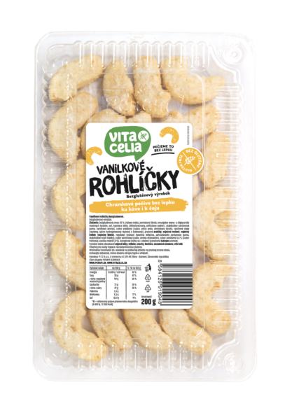 Vanilkové rohlíčky bezgluténové 200g B | Vitacelia | Penam.sk